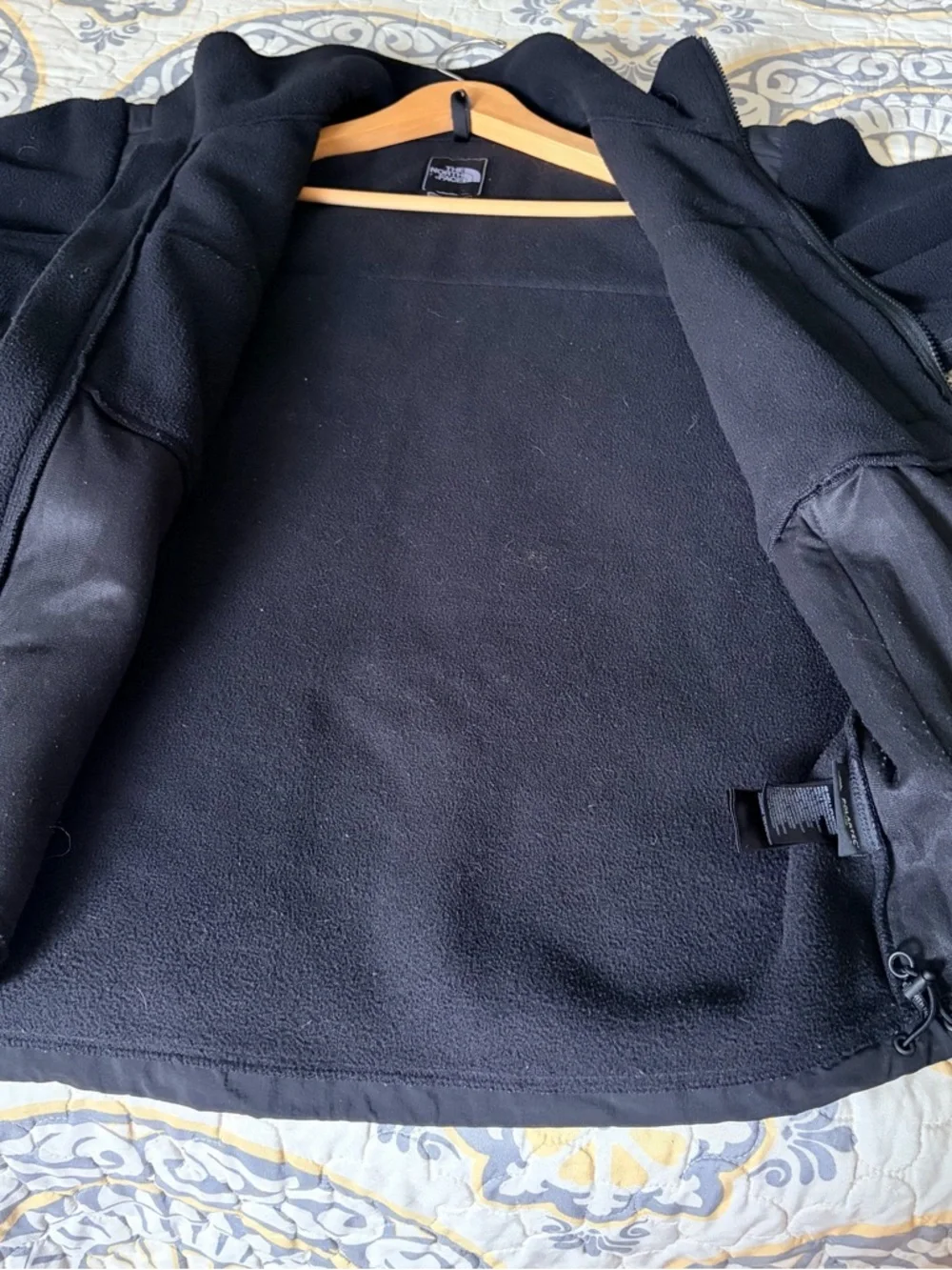 THE NORTH FACE black retro denali fleece two tone jacket mens, Medium